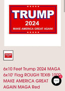 12 Pack Mixed Trump 6x10 Flags 6+6 Trump 2024 MAGA & TRUMP NATION Flags