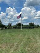 Flagpole 25 Feet Above Ground One Piece American Aluminum Flag Pole Premium Model In Stock