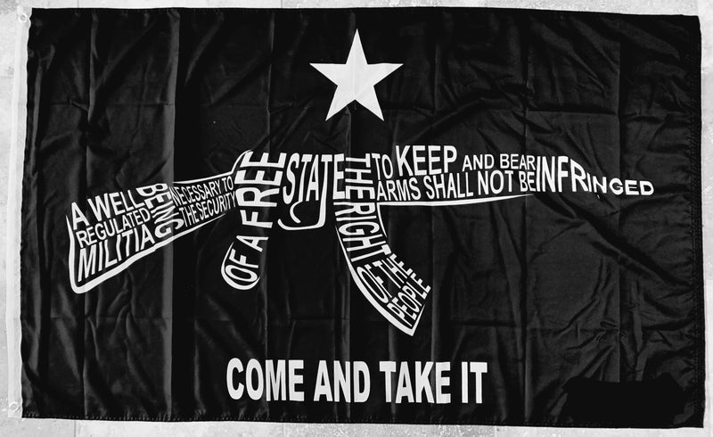 Ak47 2nd Amendment Come And Take It Flag-  3'X5' 100D ROUGH TEX ®