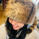 American Heritage Stripe Fur Coon Skinned Hats Davy Crockett Daniel Boone Hats Winter Warm Sale