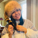 American Heritage Soft Brown Fur Coon Skinned Hats Davy Crockett Daniel Boone Hats Winter Warm Sale