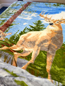 Deer Mink Blanket 80"x90" King Size