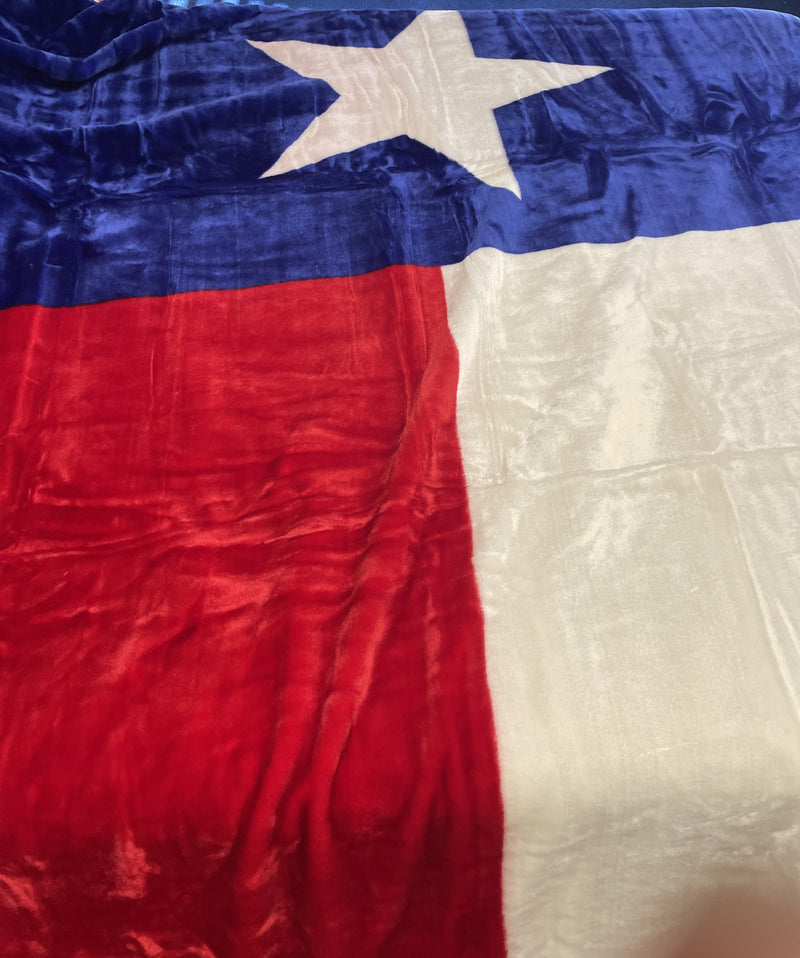 Texas Flag Mink Blanket 80"x96" King Size Premium