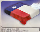 Texas Flag Mink Blanket 80"x96" King Size Premium