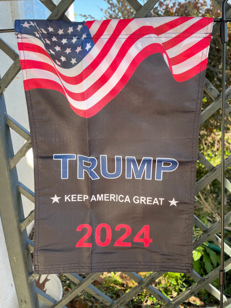 Trump Keep America Great 2024 USA 12"x18" 100D ROUGH TEX® Double Sided Garden Flag