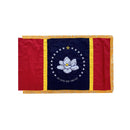 United States 56 Flags Set 3x5 Feet Cotton Gold Fringe Sleeve Premium Indoor Use One of Each American State & all Six U.S.A. Territories