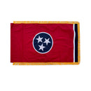 United States 56 Flags Set 3x5 Feet Cotton Gold Fringe Sleeve Premium Indoor Use One of Each American State & all Six U.S.A. Territories