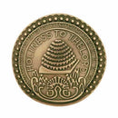 Holiness to the Lord Salt Lake Temple Doorknob Lapel Pin Antique Bronze | LDS Faith Pin