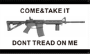 Come & Take It Don't Tread On Me M4 12"x18" Double Sided Flag ROUGH TEX® 68D