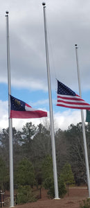 Georgia State & USA 5x8 Feet Flags for Schools Church Civic Commercial County City DOT GSP Senate House Flags Set of 2 5'x8' Flags