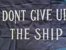Don't Give Up the Ship Nautical Banner Swallowtail Commodore Perry Flag Cotton