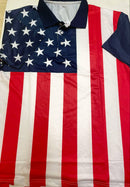 USA American Flag Polo Golf Shirts July 4th Sale Vertical S, M, L, XL, XXL, XXXL
