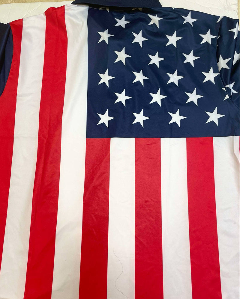 USA American Flag Polo Shirts July 4th Sale Vertical S, M, L, XL, XXL, XXXL
