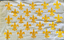 France Royal French White Gold Fleur de Lis 3x5 Cotton Texas Louisiana House of Bourbon Flags