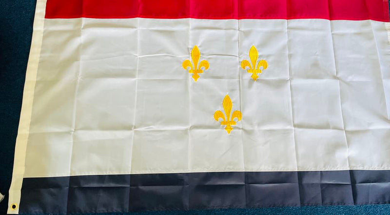New Orleans Official Fleur de Lis USA French Flag 3x5 Nylon