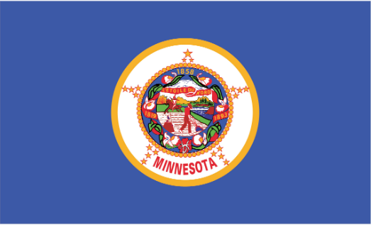Minnesota 3'X5' Double Sided Flag ROUGH TEX® 68D Nylon Official US Government Specification MN State Flag