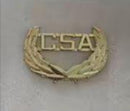 CSA Confederate States Gold-Plated Laurel Wreath Lapel Pin | Hard Enamel | Civil War Collector Pin