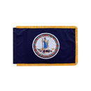 United States 56 Flags Set 3x5 Feet Cotton Gold Fringe Sleeve Premium Indoor Use One of Each American State & all Six U.S.A. Territories