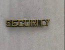 Security Burnished Gold Lapel Pin