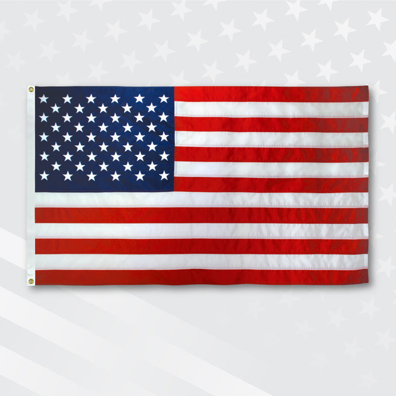 USA 200 / 210 Denier Nylon All Sewn American 10x15 Feet Flag Brass Grommets