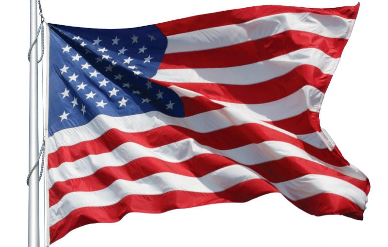 USA 600 Denier Rough Tex 2-Ply All Sewn American 30x50 Feet Flag Brass Grommets