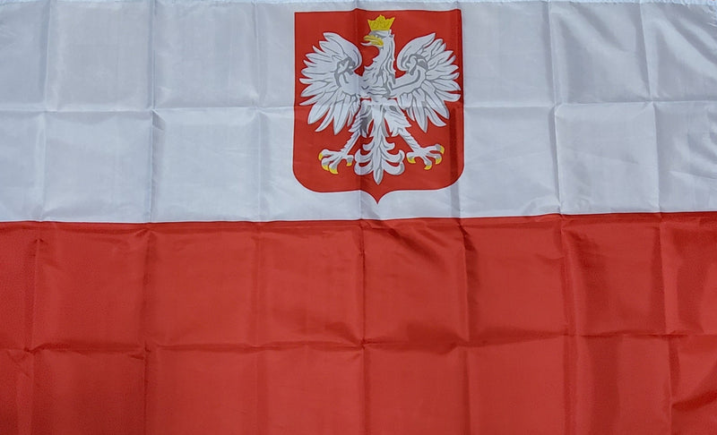 Poland 12"x18" Car Flag ROUGH TEX® Knit Double Sided