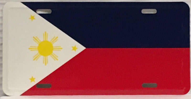 Philippines Flag Embossed License Plate