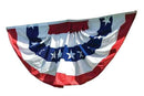 American Bunting 100% Cotton Expertly Printed Fans Full Size 3x6 Feet Real Pleats 3 Brass Grommets USA Stars