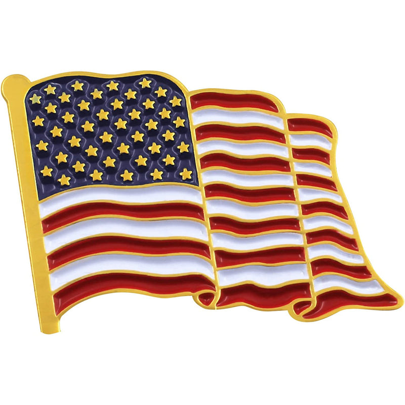 American Flag USA Lapel Pin wavy patriotism