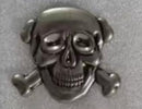 Skull & Crossbones Antique Silver Plated Lapel Pin | Bulk Wholesale