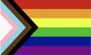 Progressive Pride Rainbow 12"x18" Stick Flag ROUGH TEX® 100D 30" Wooden Stick