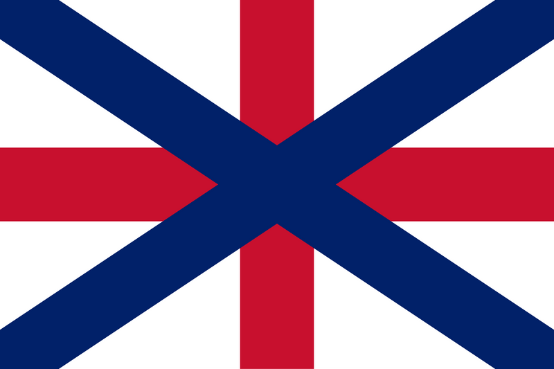 Proposed Union Jack 1617 Scotland Blue On Red 3'x6' Flag ROUGH TEX® Cotton
