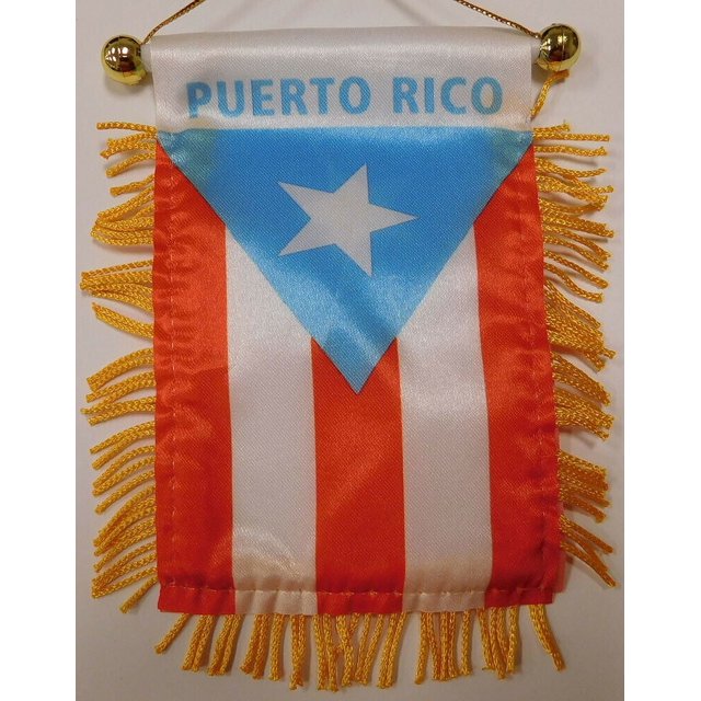 Puerto Rico Light Blue Flag Mini Banner
