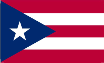 Puerto Rico 12"x18" Stick Flag ROUGH TEX® 100D 30" Wooden Stick