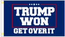 Trump Won Get Over It Flags 3x5 Feet 100D Rough Tex