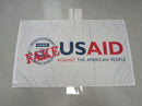 USAID FAKE Parody Flag Against the American People 3x5 Feet 100D Rough Tex DOGE Target US Aid