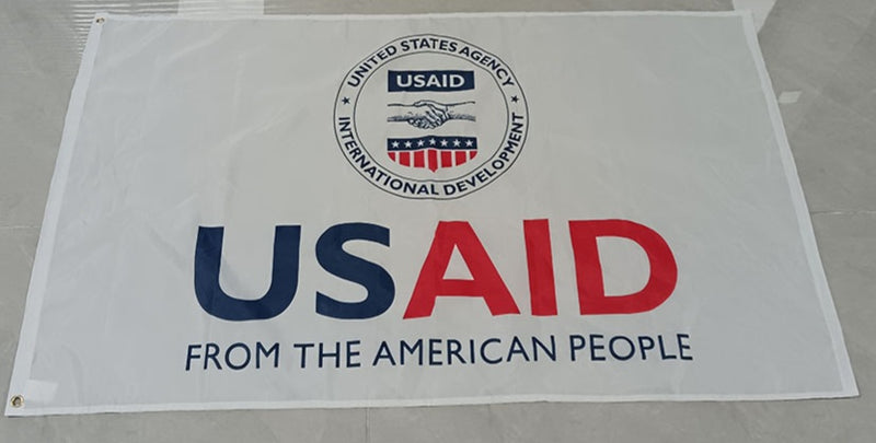 USAID Official Flag 3x5 Feet 100D USA AID International Development Agency