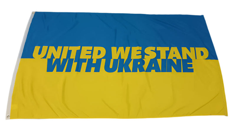 United We Stand With Ukraine 3'X5' Flag ROUGH TEX® 100D