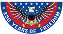USA Eagle 250th Anniversary Bunting Flag Fan 3x5 Feet | 1776–2026 Freedom