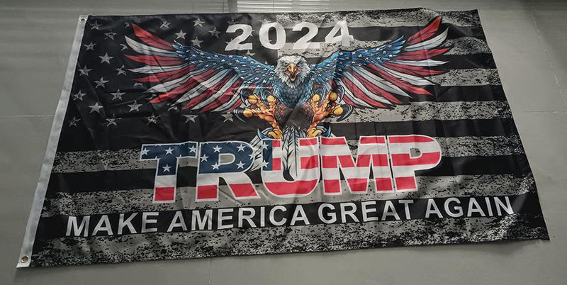 Trump 2024 American Eagle Make America Great Again 3'X5' Flag ROUGH TEX® 100D