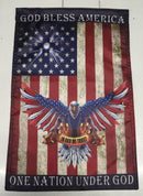 God Bless America One Nation Under God We Trust Garden Flag Christian Cross Vintage 12x18 Inches 100D Double Sided USA