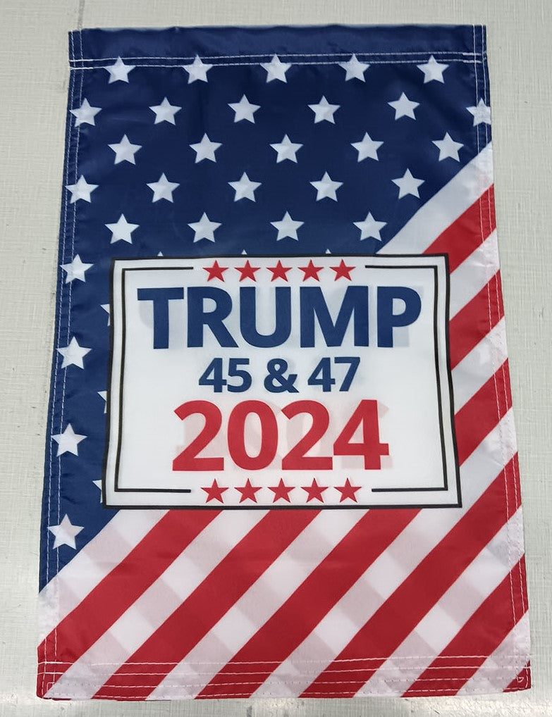 Trump 45 47 2004 American Garden USA Flag 12x18 Inches Double Sided USA President