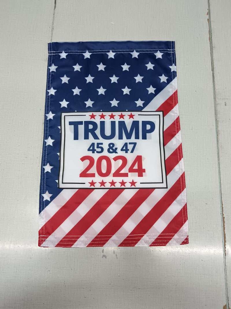 Trump 45 47 2004 American Garden USA Flag 12x18 Inches Double Sided USA President