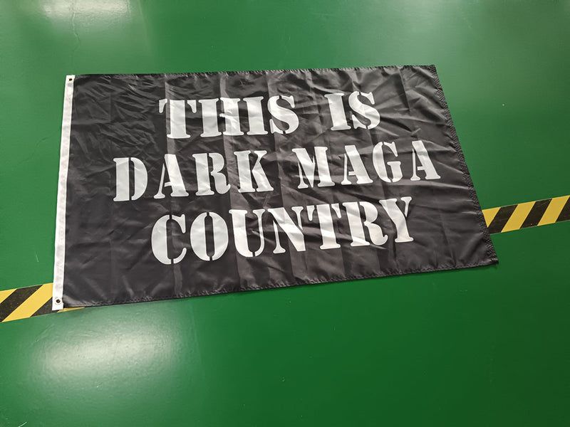 This is Dark MAGA Country Blackout 3'x5' 100D Rough Tex Trump  Flags