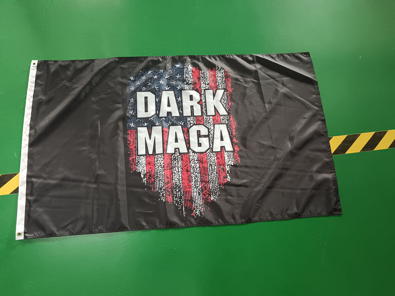 Trump USA Dark MAGA 2024 Blackout 3'x5' 100D Rough Tex American Flags Patriotic