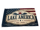 Lake America Est. 2026 Vintage Patriotic Flag | 3x5 ft | Brass Grommets