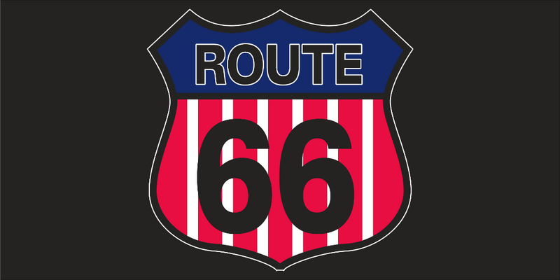 Route 66 Red White & Blue Bumper Stickers Made in USA