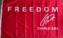 Freedom American Charlie Kirk Signature Red Flags 3x5