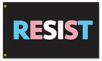 Resist Transgender 3'x5' Flag ROUGH TEX® 100D Pride