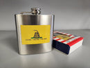 Gadsden Flask Stainless Steel Don't Tread on Me Six Ounce Color Gift Box